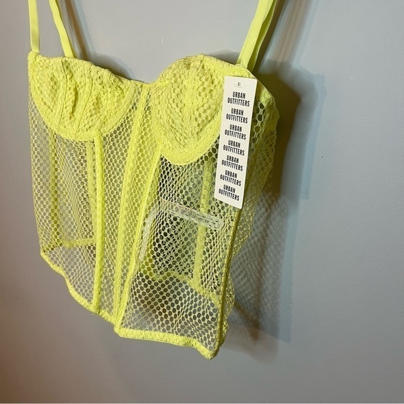 Urban Outfitters Out From Under Modern Love Overdrive Fishnet Corset Sz L NWT - Picture 5 of 15